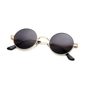 NWT Small Round Gold Frame Polarized Retro Sunglasses UV400